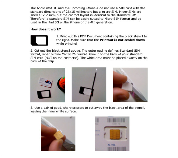 Micro Sim Template 10+ Free Word, PDF Documents Download