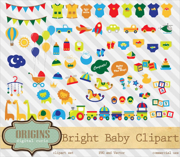 bright baby shower template
