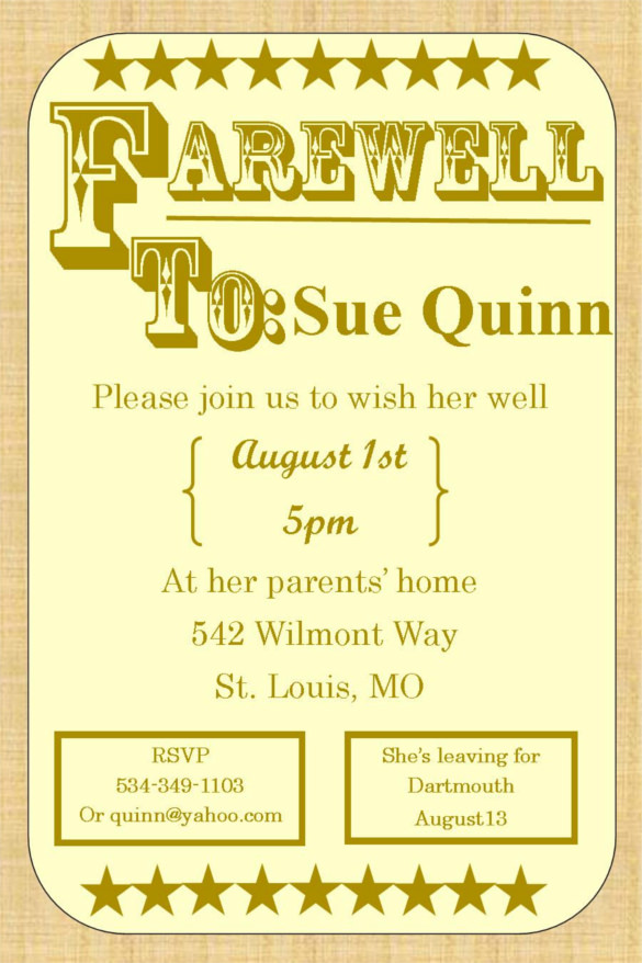 Free Farewell Retirement Party Invitation Card Online Invitations