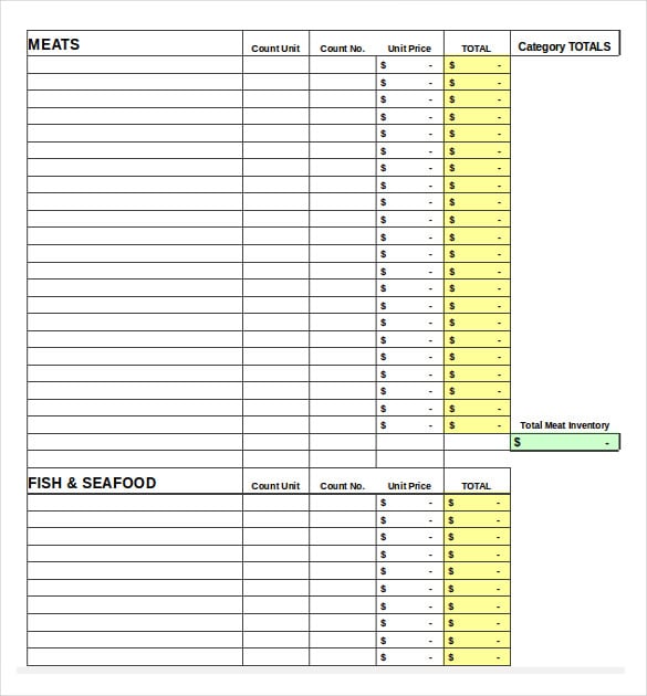 food inventory management template free download in excel
