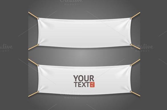 hanging blank banner template