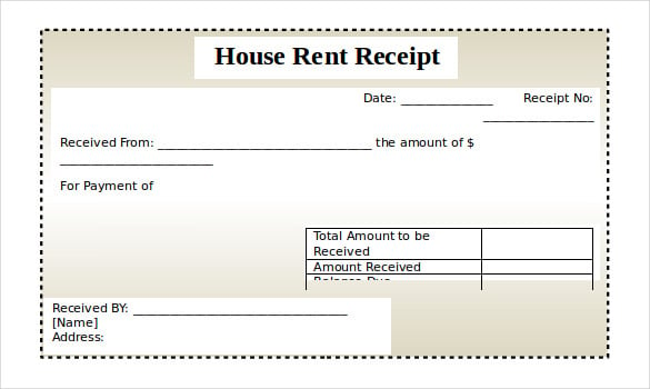 rental receipt template 30 free word excel pdf documents download