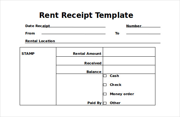 35 rental receipt templates doc pdf excel free premium templates