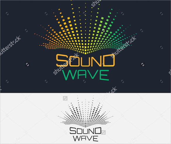 sound wave equalizer dj logo design template