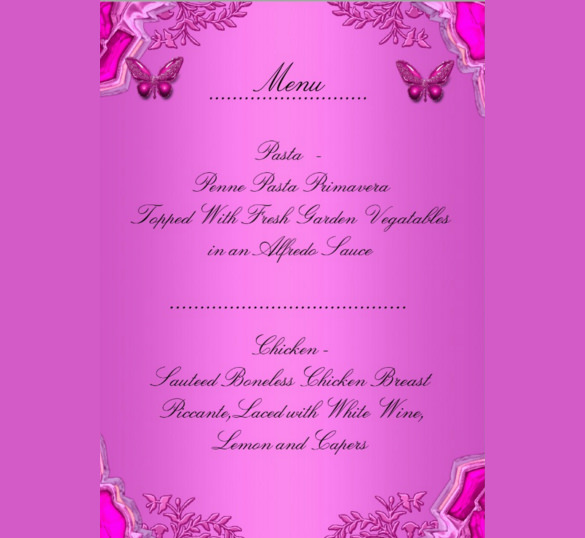 Birthday Menu 41+ Free Templates in PSD, Pages, AI