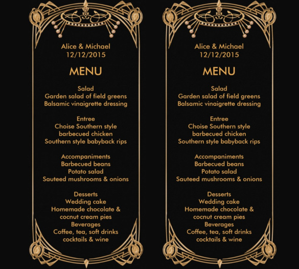 41 Birthday  Menu  Templates PSD Pages AI Free 