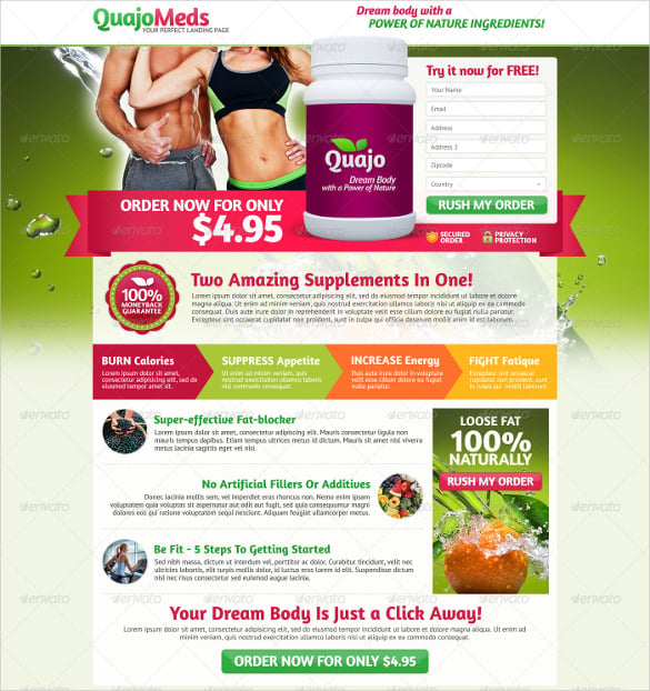 medical supplements landing page
