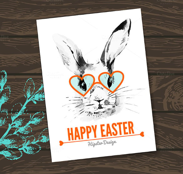 eps format easter greeting card template