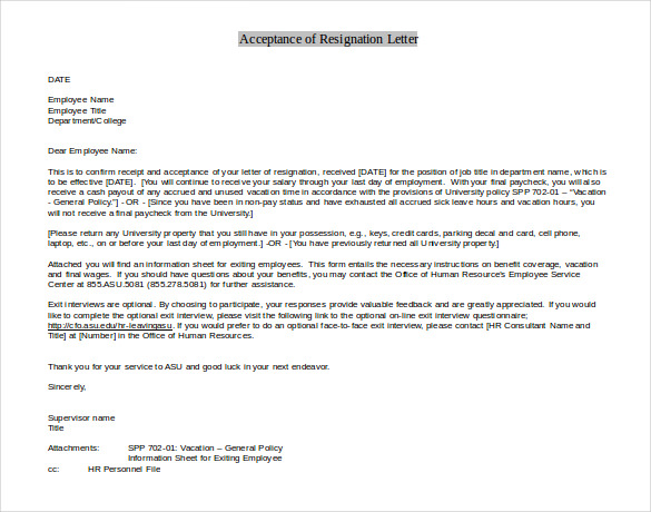 27+ Resignation Letter Templates - Free Word, Excel, PDF, iPages | Free