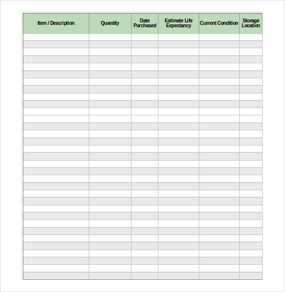 16+ Inventory List Template in Word | Google Docs | Google Sheets ...