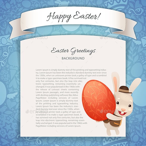 happy easter poster with banny download