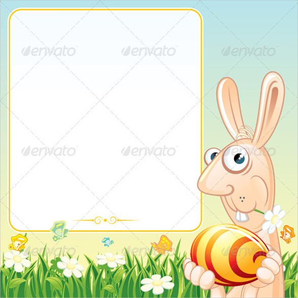 easter poster with bunny template download