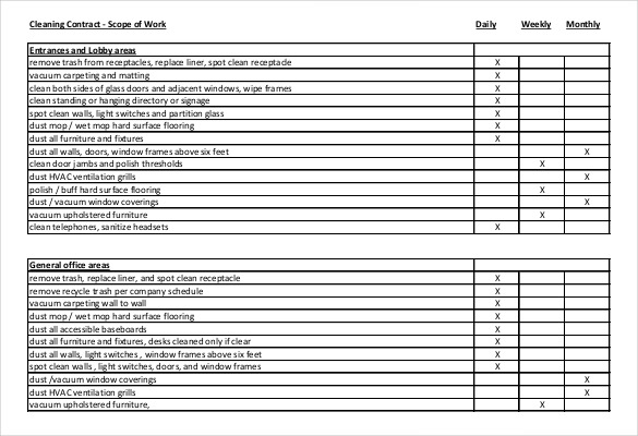 21+ Cleaning Contract Templates - Word, PDF, Apple Pages, Google Docs