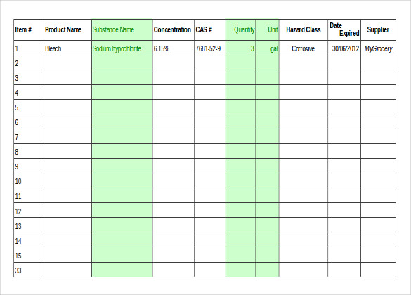 Inventory Spreadsheet Template 17 Free Word Excel Pdf Documents