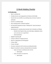 Wedding Checklist Templates