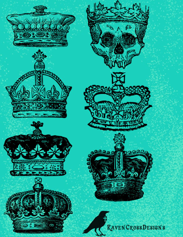 vector crown brushes easy download