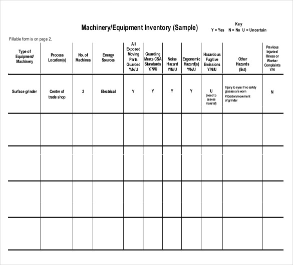 Equipment Inventory Template - 16 Free Word, Excel, PDF Documents ...