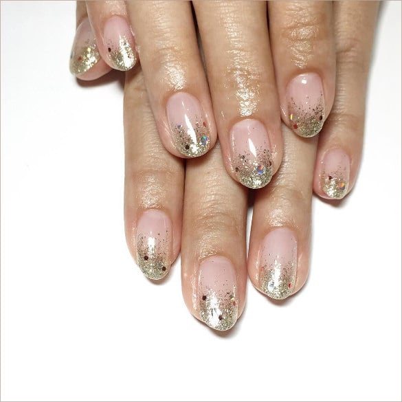 glitter nail design for easter