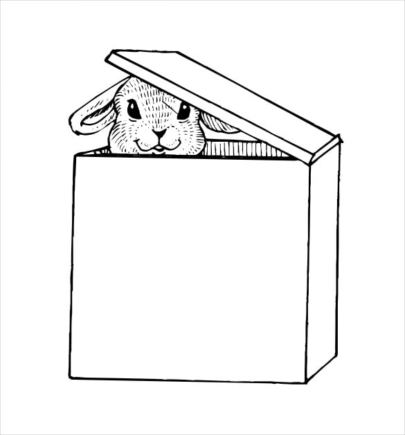 sample easter box colouring page free download