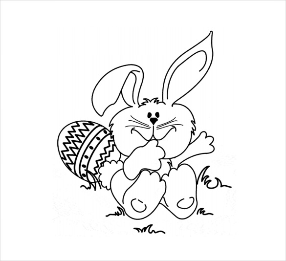 easter bunny colouring page pdf format free download