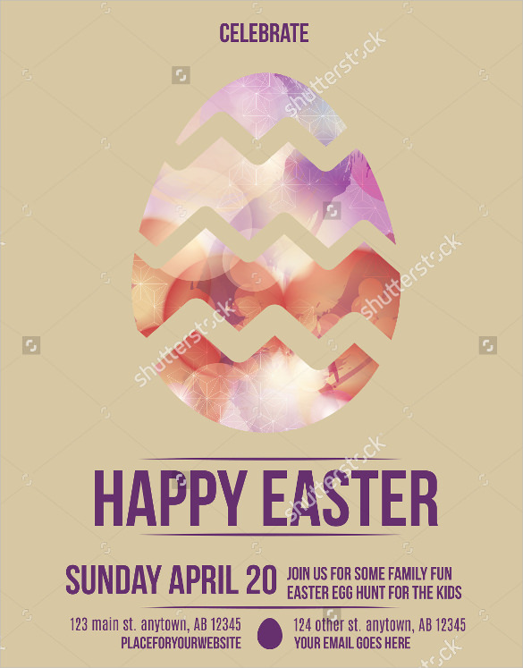 beautiful easter egg flyer invitation download