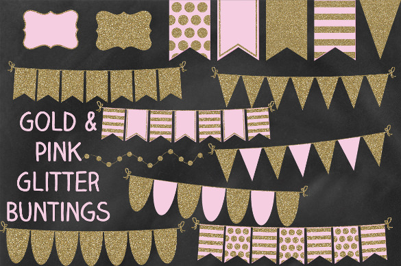 bunting wedding banner template