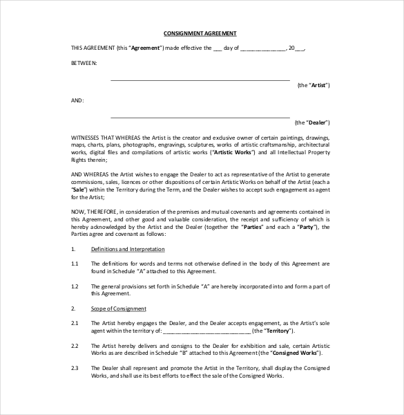 Consignment Agreement Sample Philippines Master Of Template Document