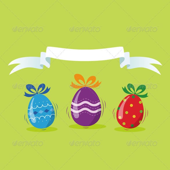 easter eggs card template