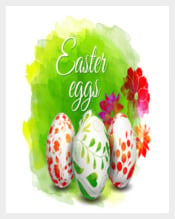 Water Color Easter Egg Template