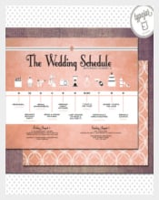 Vintage Wedding Schedule Template