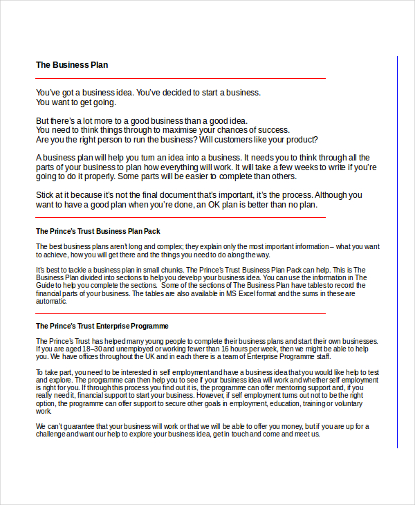 business planning agenda template