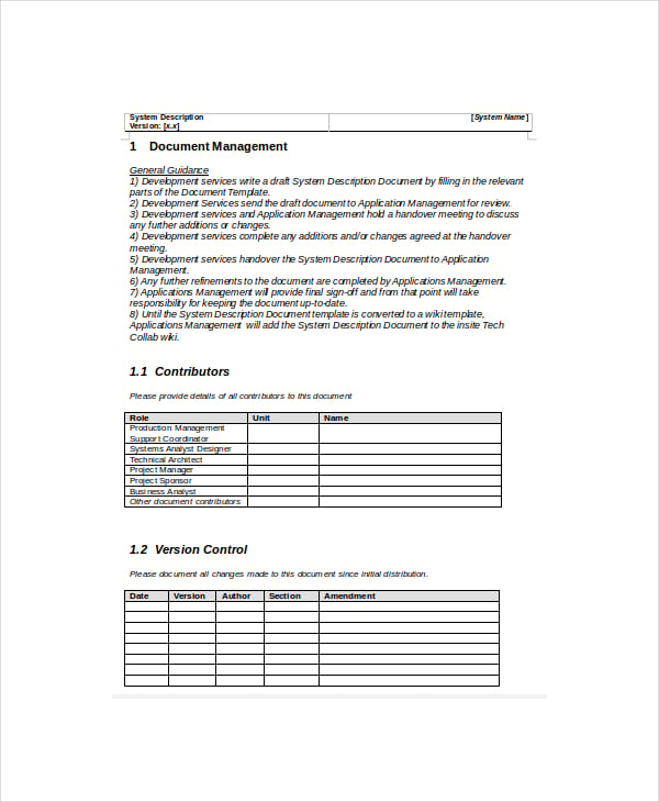 project documentation template free download