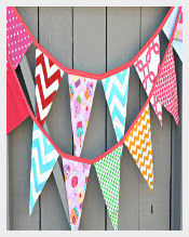 Fabric Pennant Banner Template Download