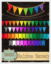 Rainbow Triangle Banner Template Download