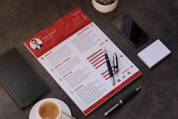 professional infographic resume template psd sample download