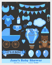 Clipart Baby Shower Banner Template Download