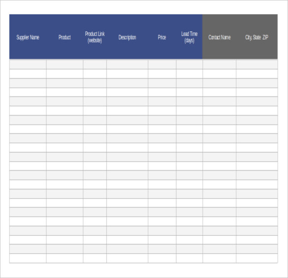 school stock register format in excel