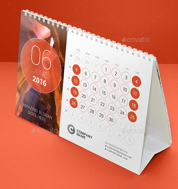 a5 size desk calendar 2016