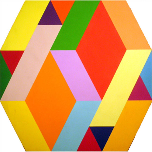 geometric colorful artwork design printable
