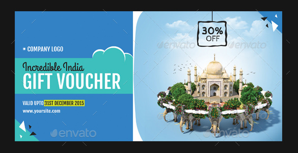 incredible india travel gift voucher ai illustrator template download