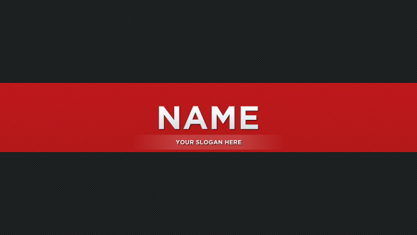 red youtube sample banner template