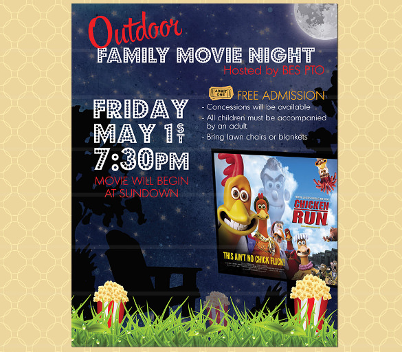 20+ Movie Night Flyer Templates Ai, PSD, Word