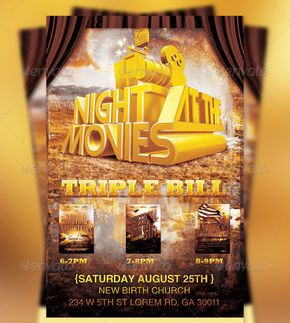 20+ Movie Night Flyer Templates- Ai, PSD, Word