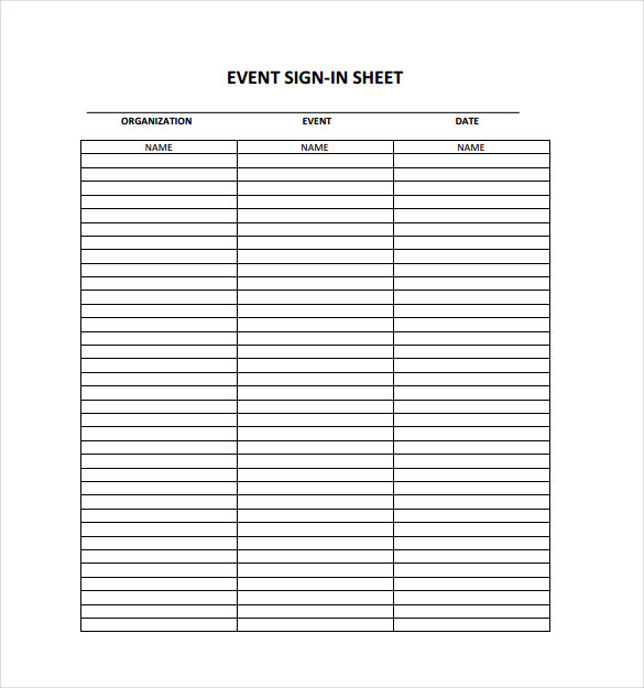 Job Fair Sign Up Sheet Template