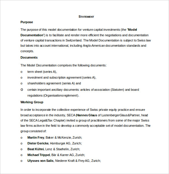 capital investment agreement