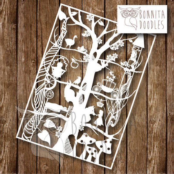 beautiful fairy paper cutting template