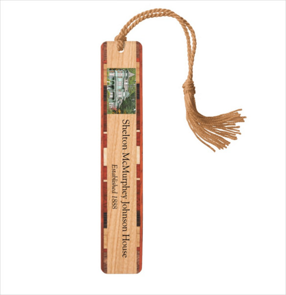 wooden photo bookmark template