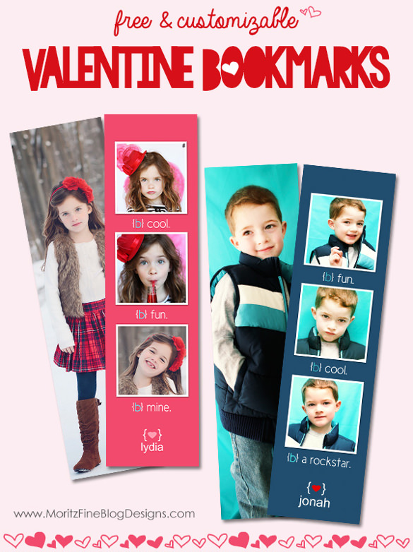 colorful photo bookmark template