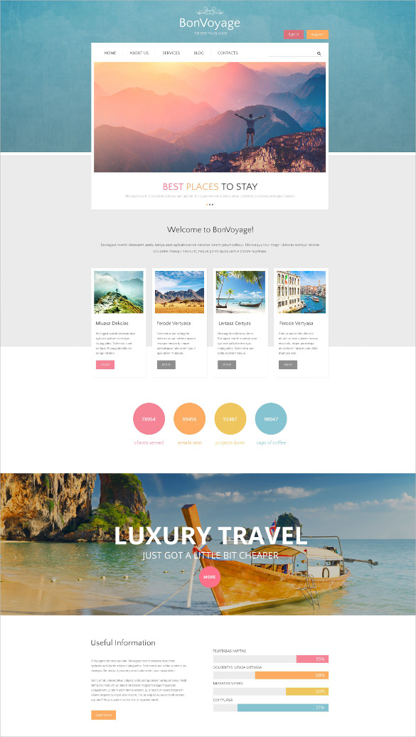 travel blogger template free