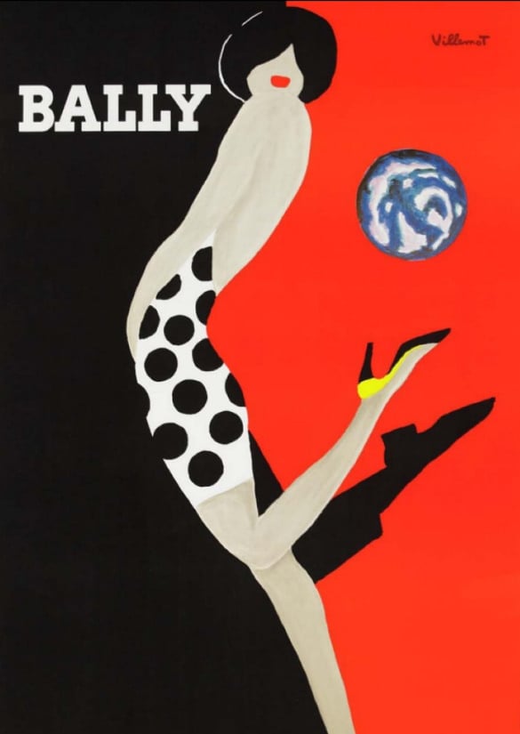 bally kick art deco poster print download
